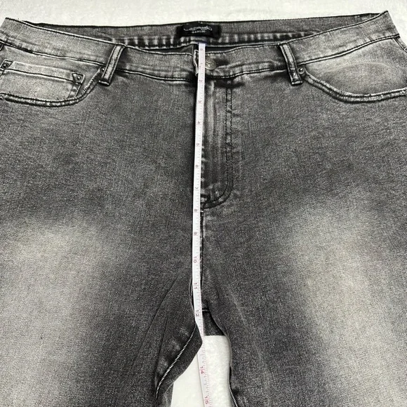 Ed Hardy Tiger Men's Jeans Slim Taper 39 x 31 Black/Grey Zipper-fly NWOT - Picture 12 of 15